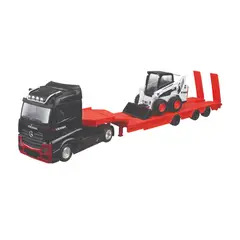BBURAGO - CAMION MERCEDES-BENZ ACTROS GIGASPACE 4x2 CAMA BAJA CON BOBCAT SKID-STEER 143