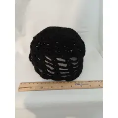 GENERICO - Mesh hat - Casquete tejido a crochet para el cabello - negro