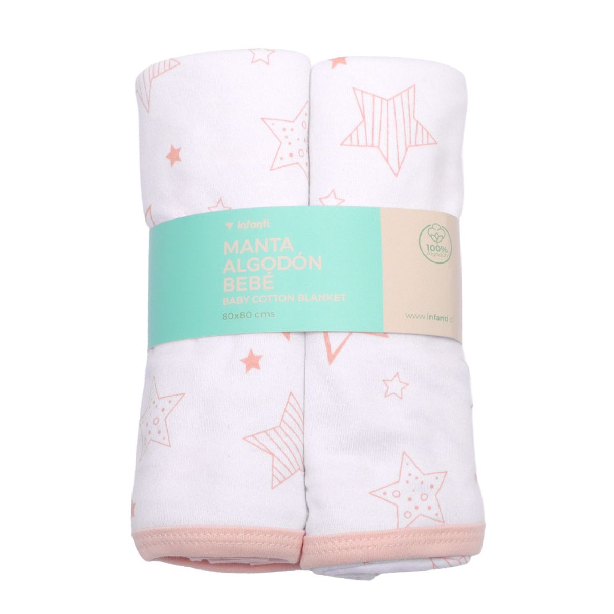 INFANTI - Manta De Algodón Bebe Niña Infanti