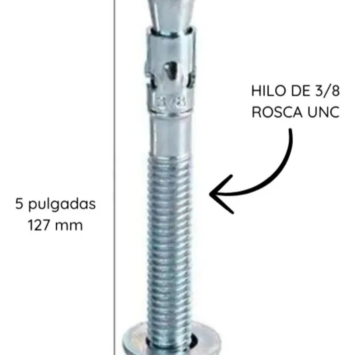 GENERICO - Perno Anclaje 3/8 x 5" 100 Unidades