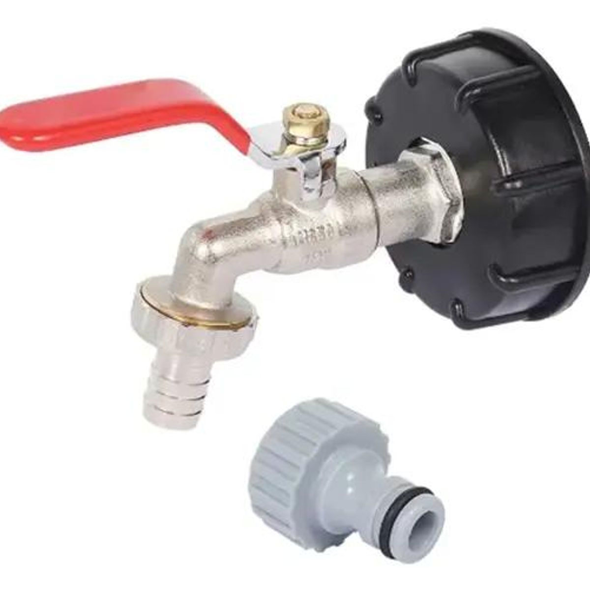 GENERICO - Tapa adaptador IBC S60x6 con salida 1/2 y llave jardín