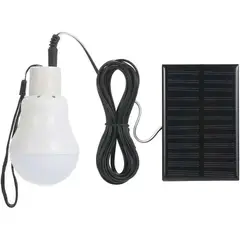 GENERICO - Lámpara LED portátil con panel solar y batería 800mAh