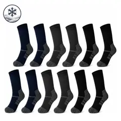 PESAIL - 12 Pares Calcetines Hombre Invierno Interior Afelpado Grueso