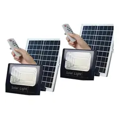 GENERICO - Pack 2 Reflectores LED Solares 600W con Control y Panel