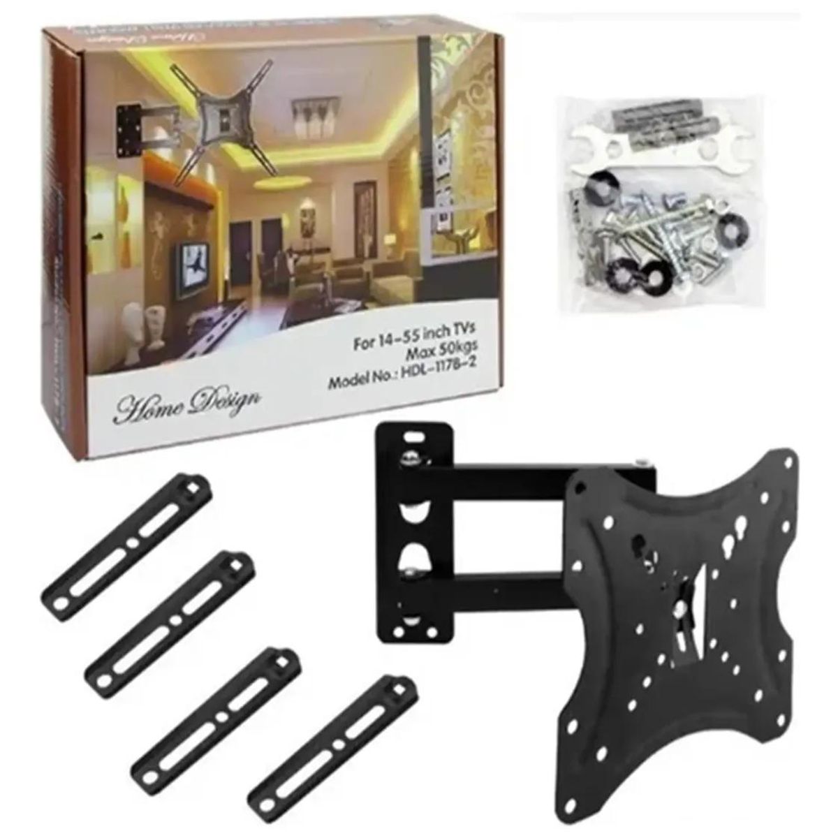 GENERICO - Soporte para TV LED/LCD 14 a 55 pulgadas con brazo 180°