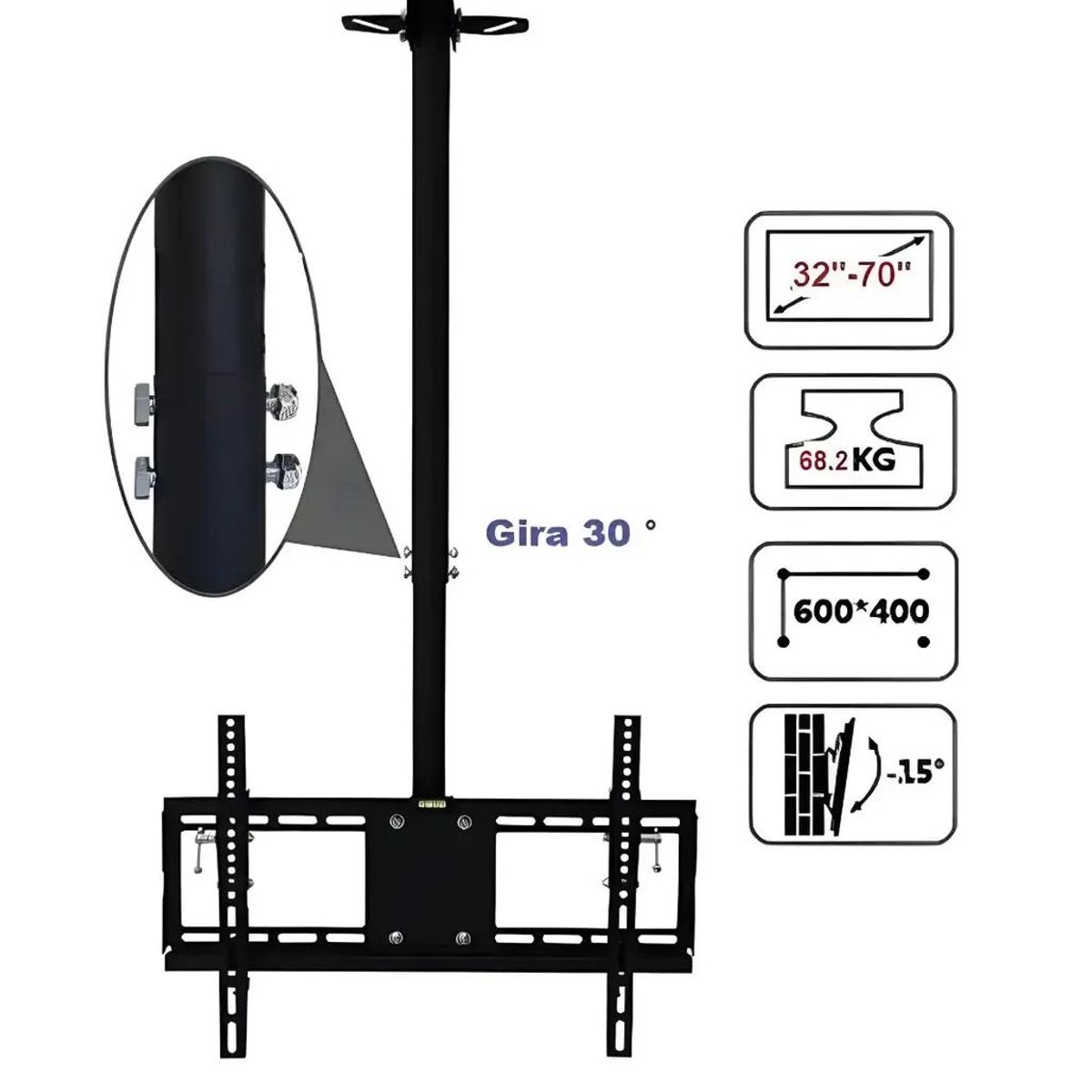 GENERICO - Base soporte fija para TV 32 a 75 pulgadas