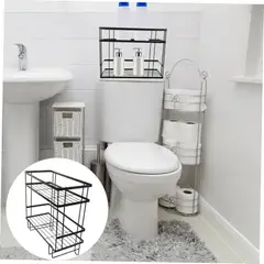 GENERICO - Estante doble capa para baño sobre inodoro