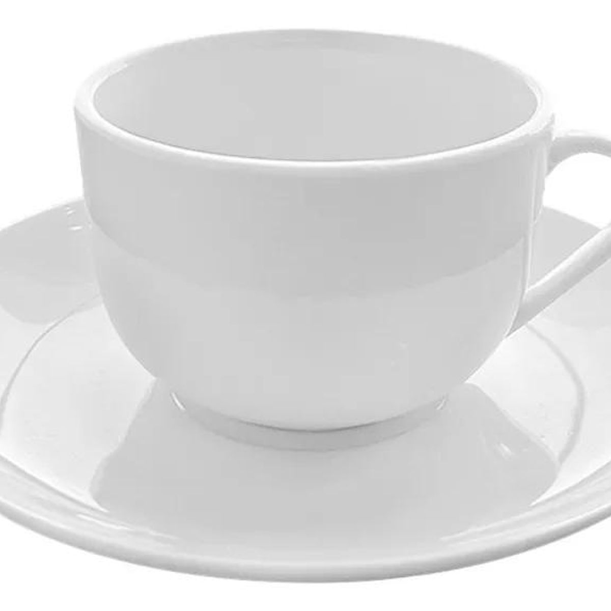 GENERICO - Set de 6 tazas y plato de té porcelana 220cc