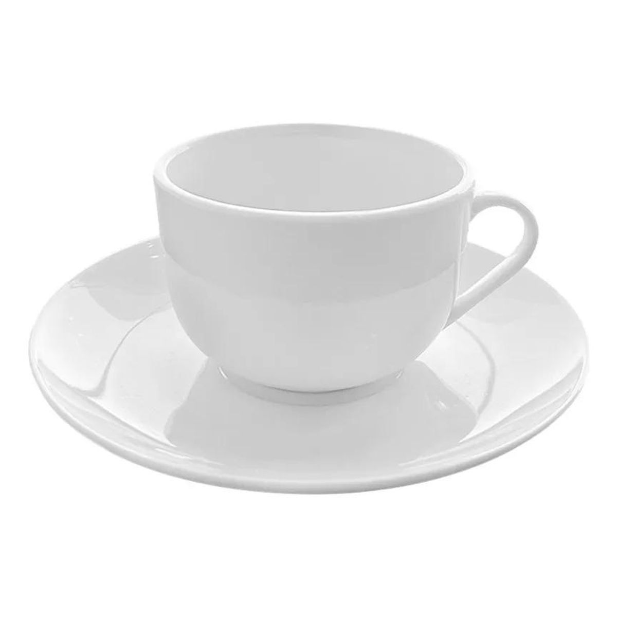 GENERICO - Set de 6 tazas y plato de té porcelana 220cc