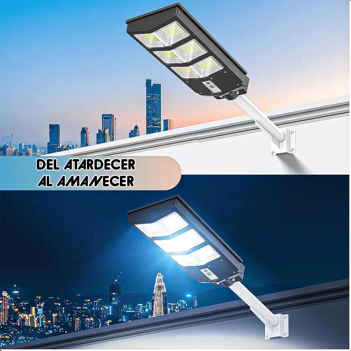 GENERICO - Pack 3 Focos Solares 900W para Exterior