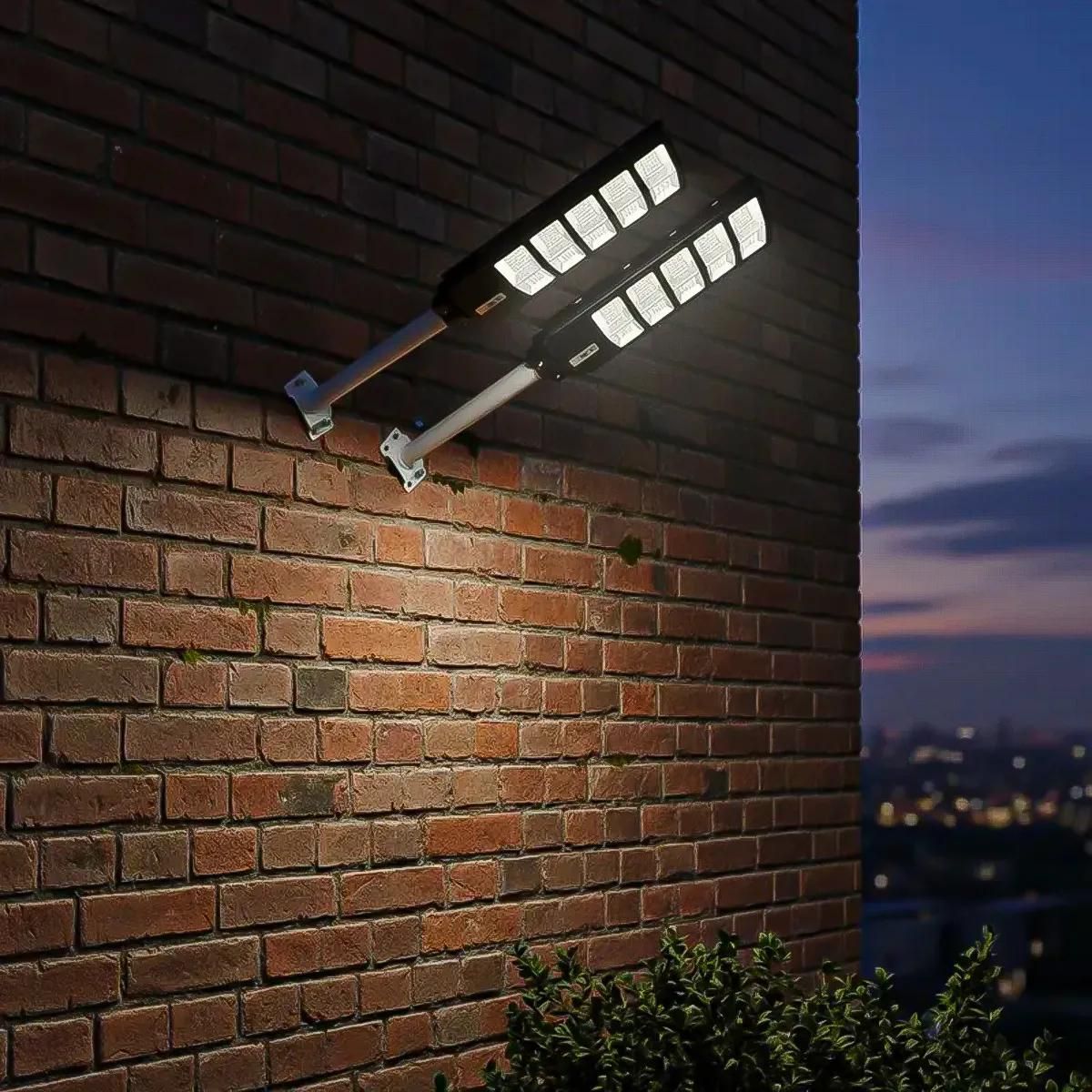 GENERICO - Pack 2 Focos Solares Exterior 500W con Soporte