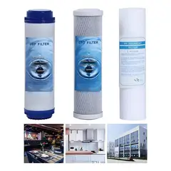 GENERICO - Pack 3 Filtros Antisarro Ablandador 10 Pulgadas Blanco