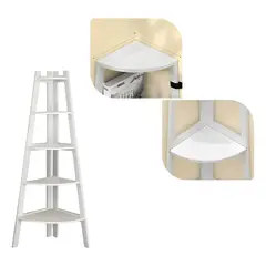 GENERICO - Organizador Esquinero 5 Niveles Blanco para Hogar