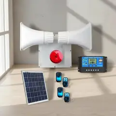 GENERICO - Alarma comunitaria solar 120W con wifi y 4 controles