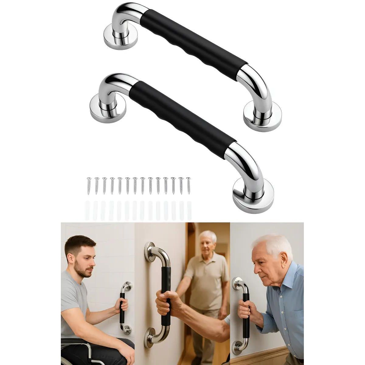 GENERICO - Pack 2 Barras de Seguridad para Baño con Pasamanos