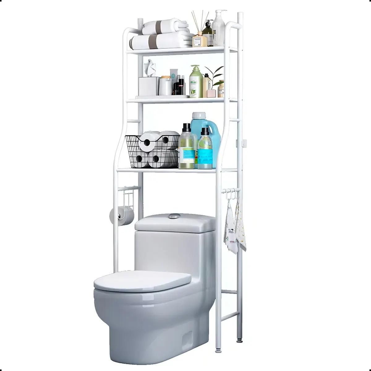 GENERICO - Estante organizador de baño 3 niveles color blanco