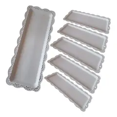GENERICO - Pack 6 bandejas rectangulares para pasteles