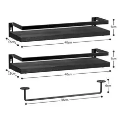 GENERICO - Repisas flotantes para pared x2 unidades
