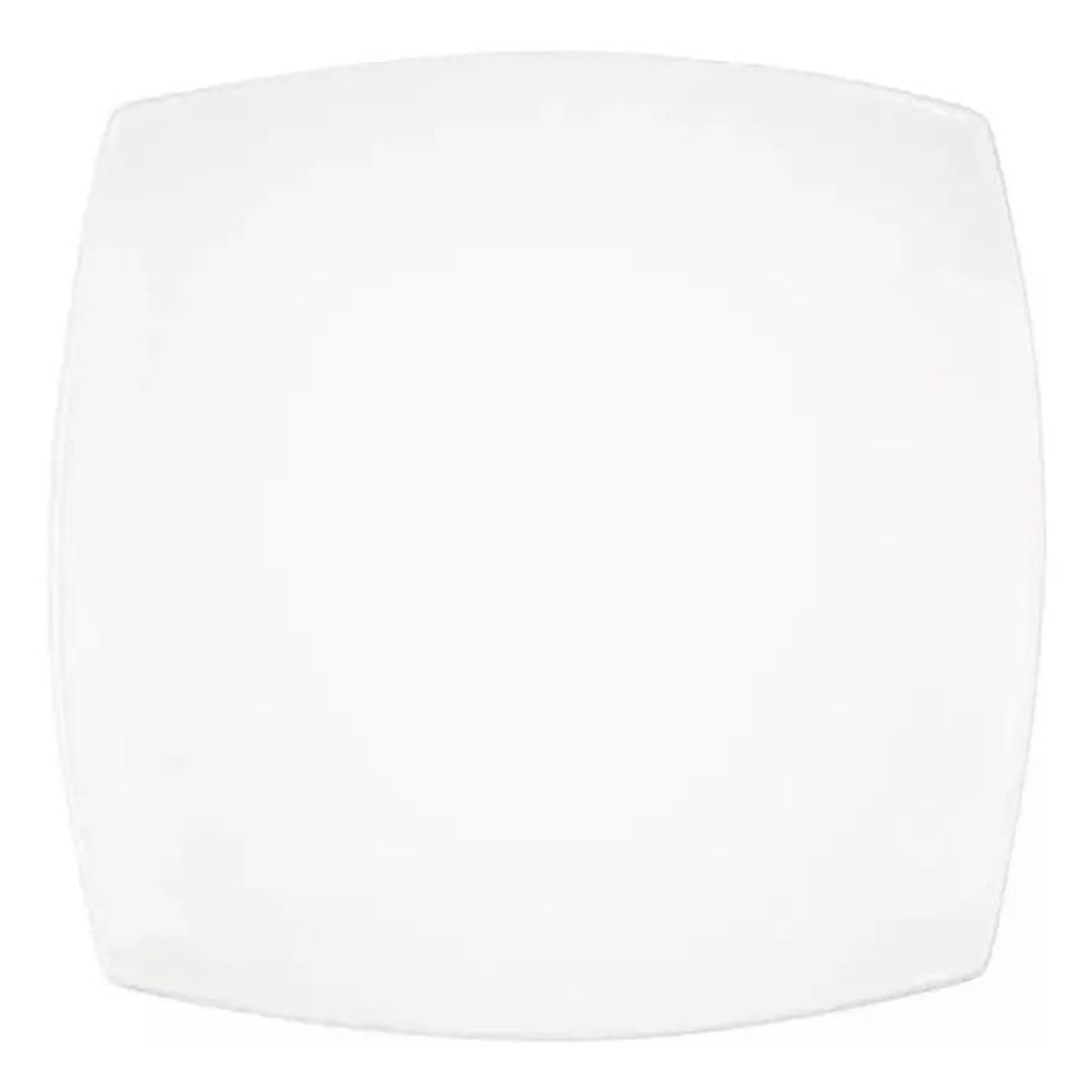 GENERICO - Plato cuadrado de porcelana para pan 18 cm pack 6