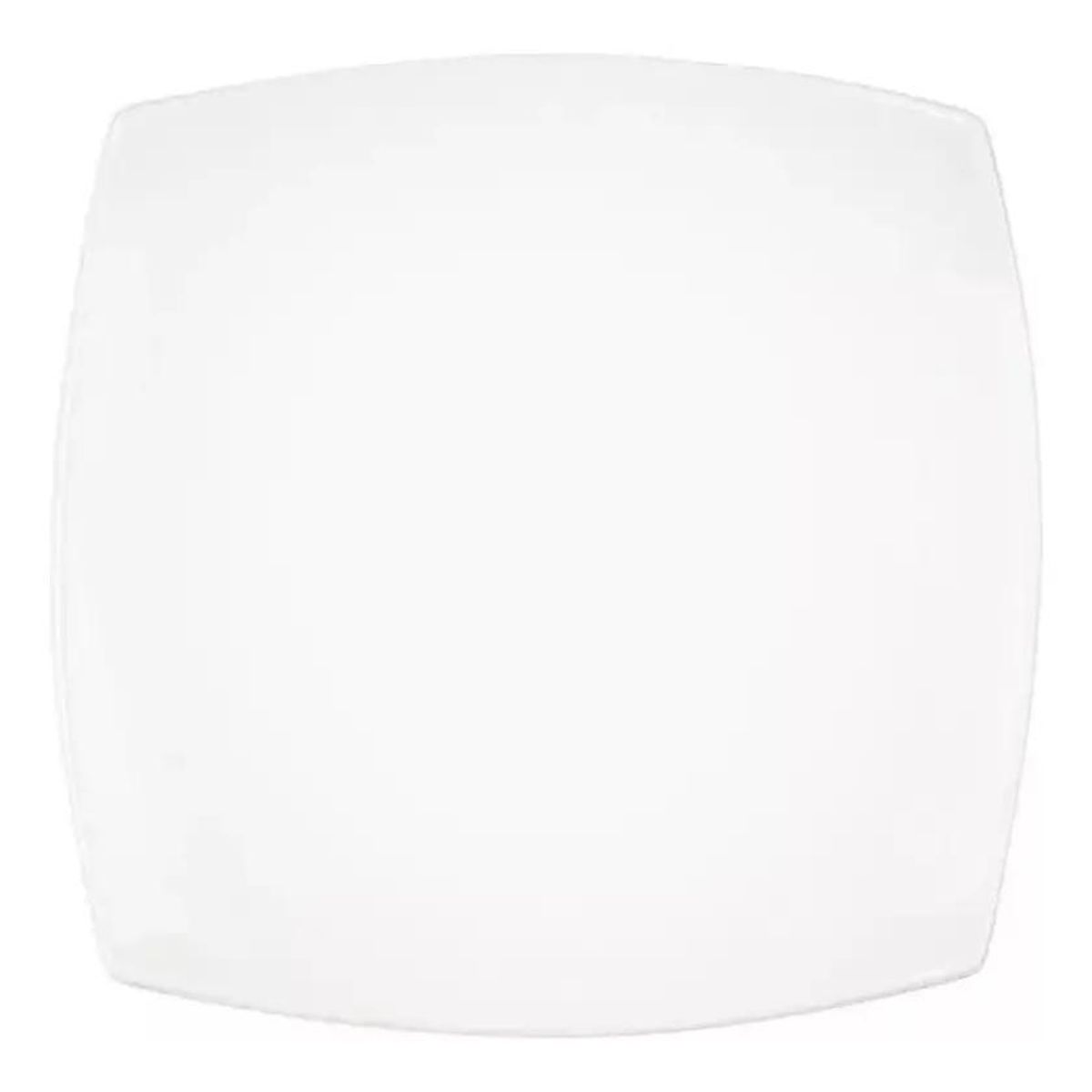 GENERICO - Plato cuadrado de porcelana para pan 18 cm pack 6
