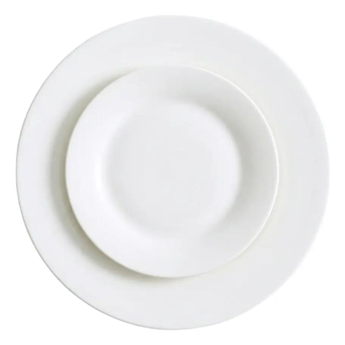 GENERICO - Plato de porcelana redondo 20 cm pack 6 unidades