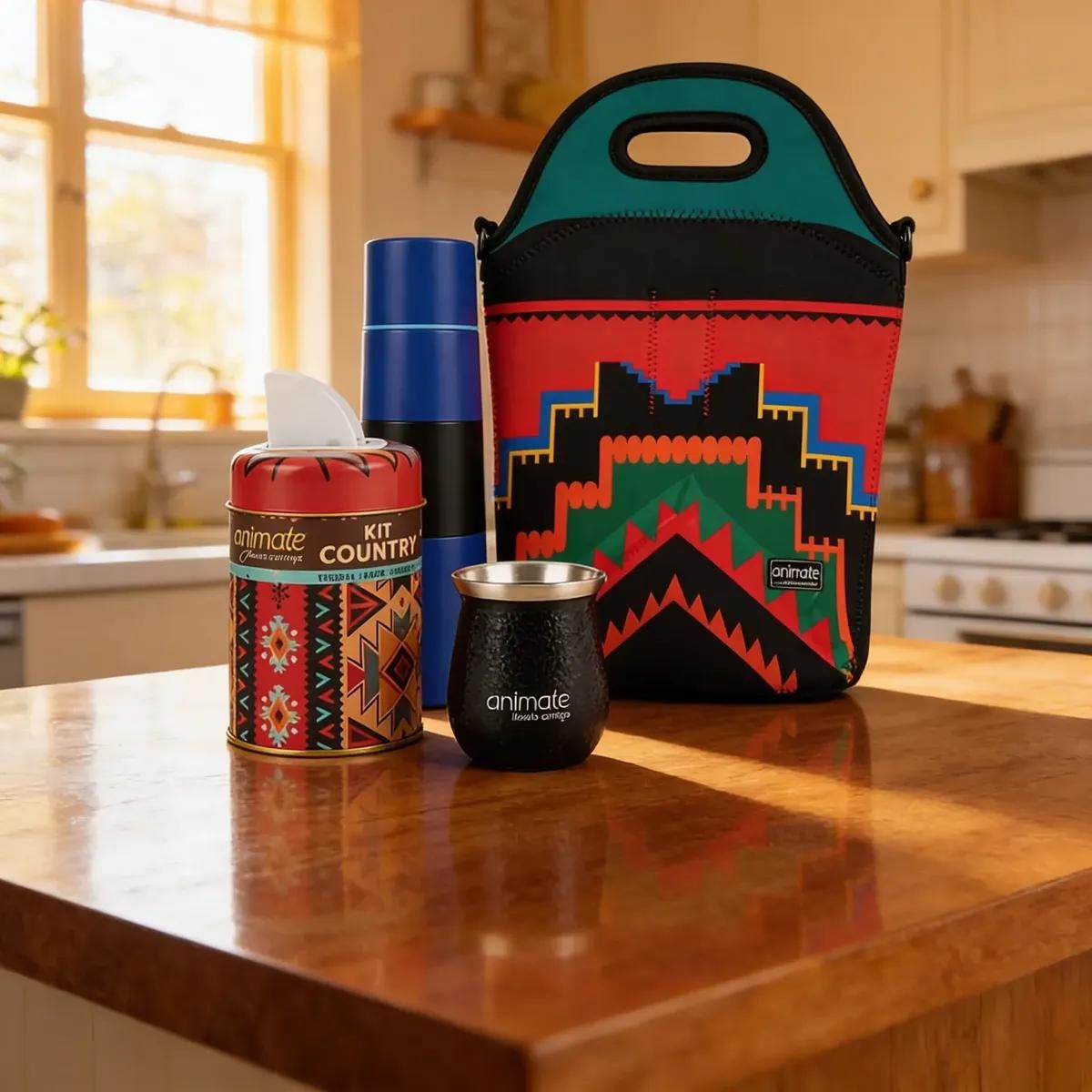 GENERICO - Kit Matero con Bolso Neopreno, Termo y Yerbera