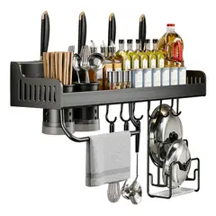 GENERICO - Organizador de Cocina de Pared en Acero para Utensilios