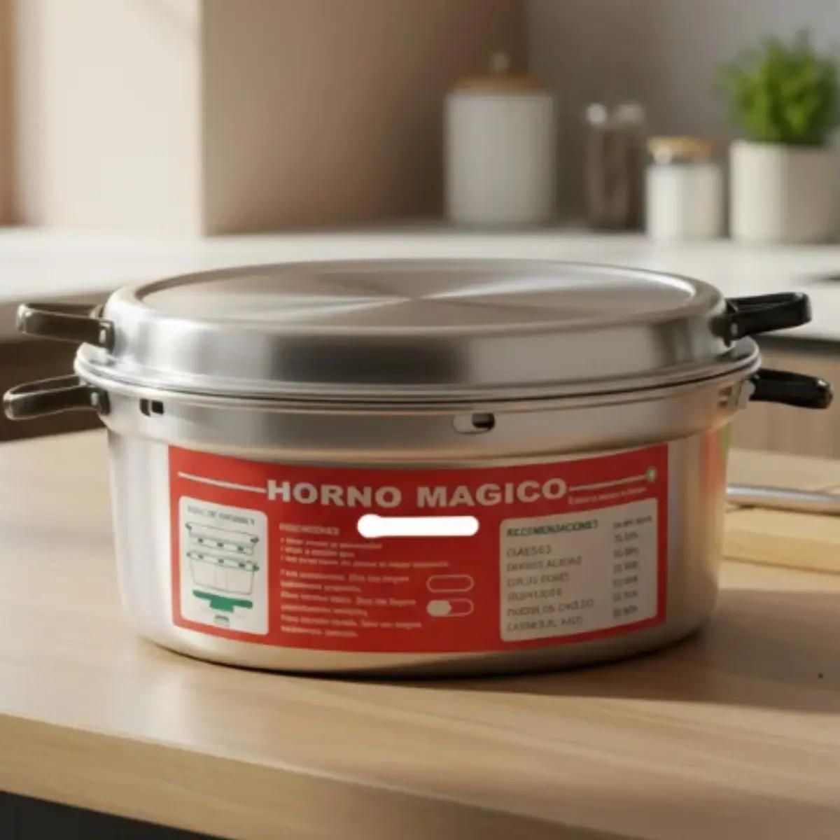 GENERICO - Horno Mágico de Aluminio 26 cm con Base de Fierro