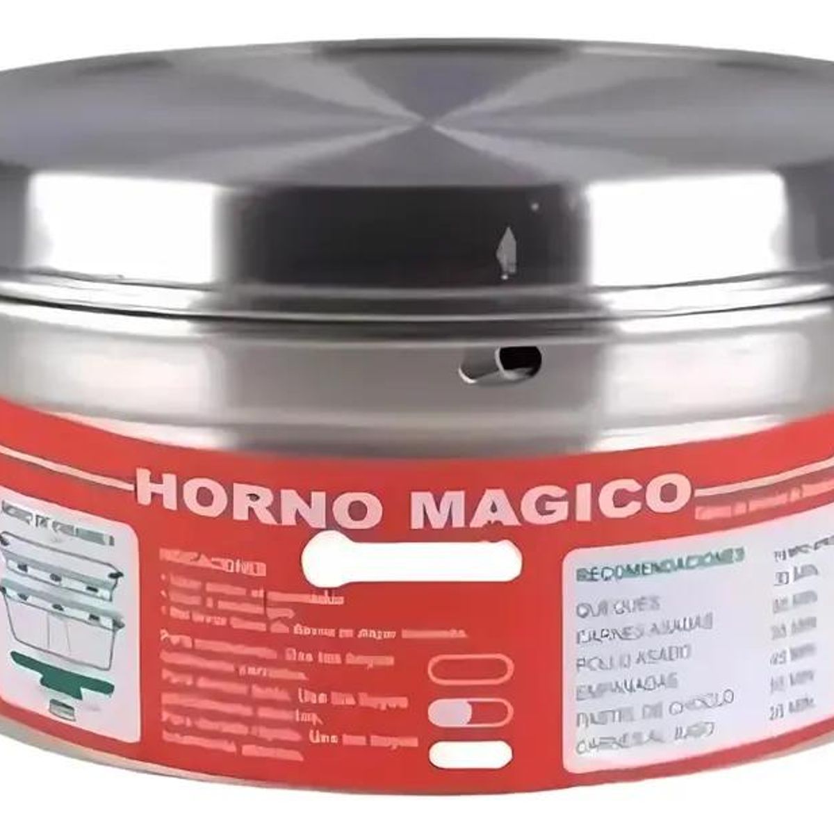 GENERICO - Horno Mágico de Aluminio 26 cm con Base de Fierro