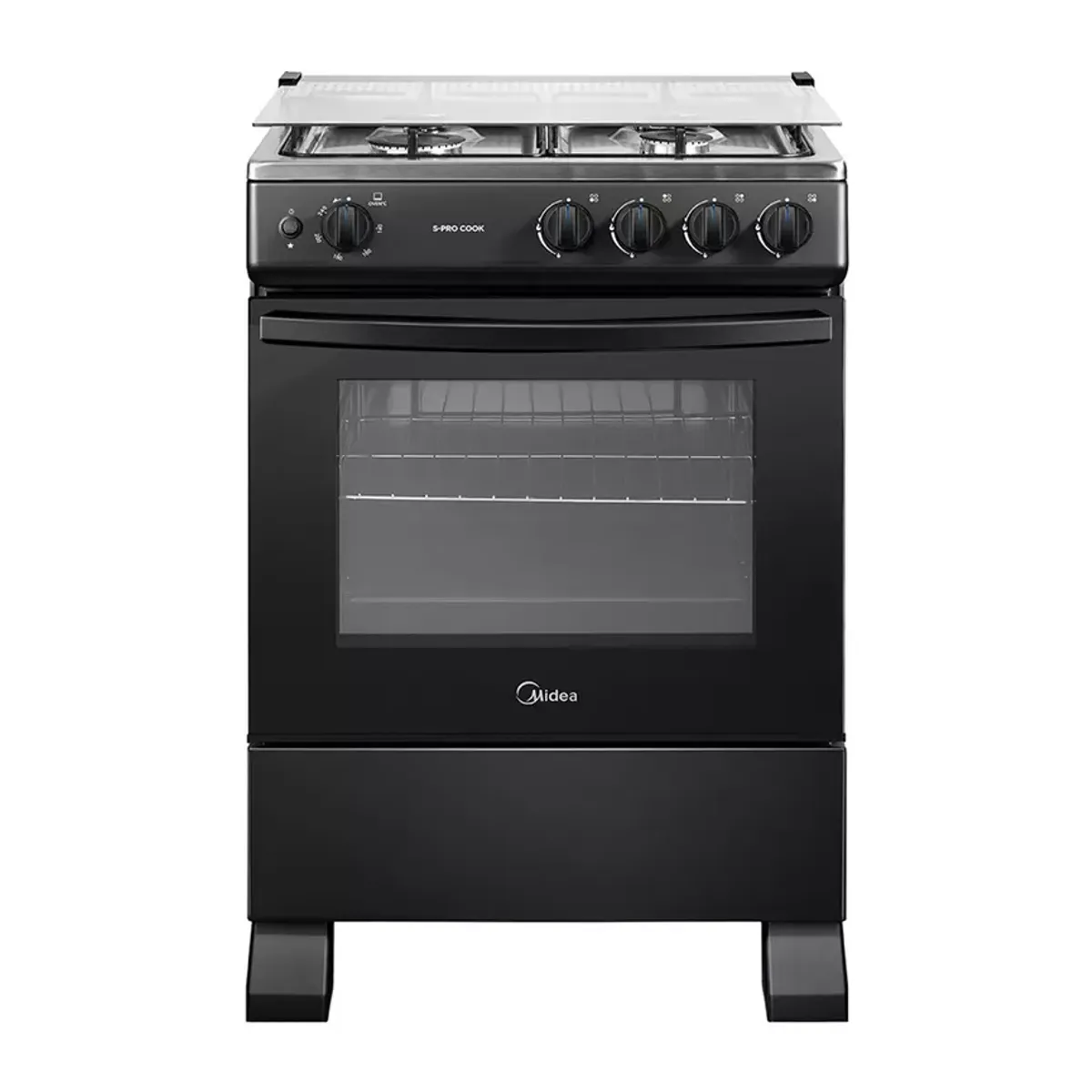 Cocina a Gas Midea 4 Quemadores MFO-MG24TCSSLBK Negro, marca MIDEA - Foto Principal