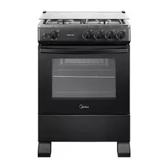 MIDEA - Cocina a Gas 4 Quemadores MFO-MG24TCSSLBK Negro