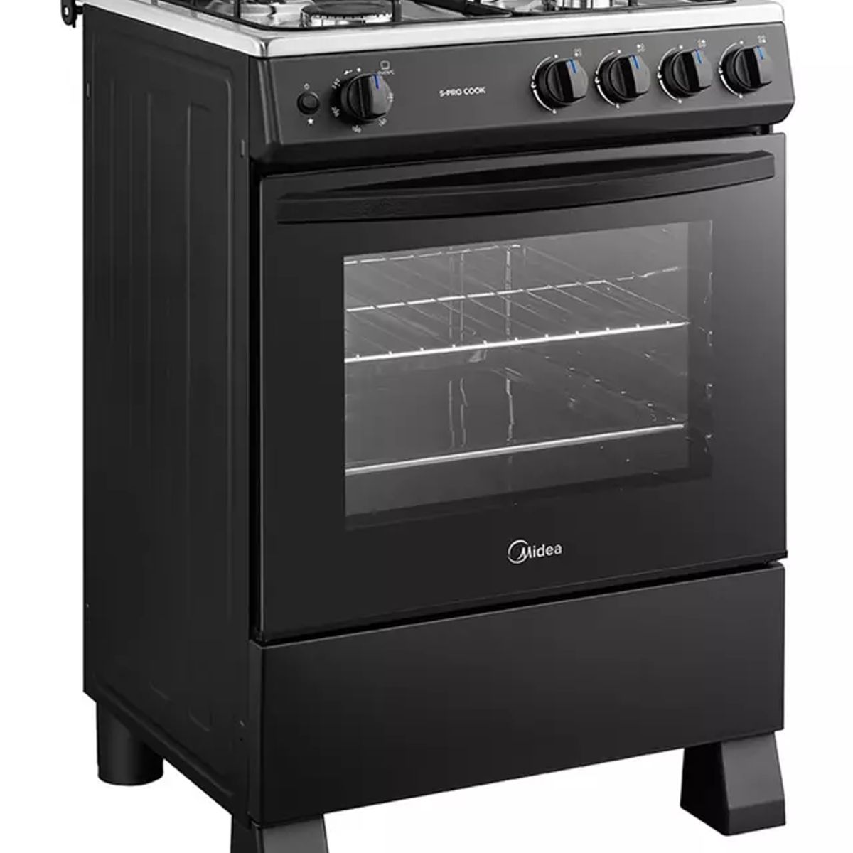 Cocina a Gas Midea 4 Quemadores MFO-MG24TCSSLBK Negro, marca MIDEA - Foto 2