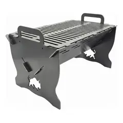 GENERICO - Parrilla a Carbón Desarmable 50x30 cm Acero 3 mm