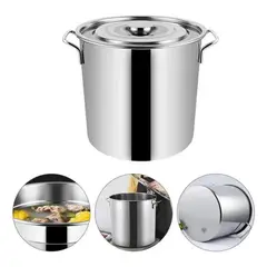 GENERICO - Olla de acero inoxidable 10 litros con fondo reforzado