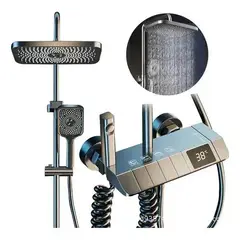 GENERICO - Ducha Columna Moderna 4 Funciones con Llave y Botones