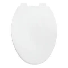 GENERICO - Asiento de inodoro elongado blanco con cierre suave