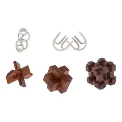 GENERICO - Set 5 Rompecabezas 3D Ciencia para Adultos en Madera y M