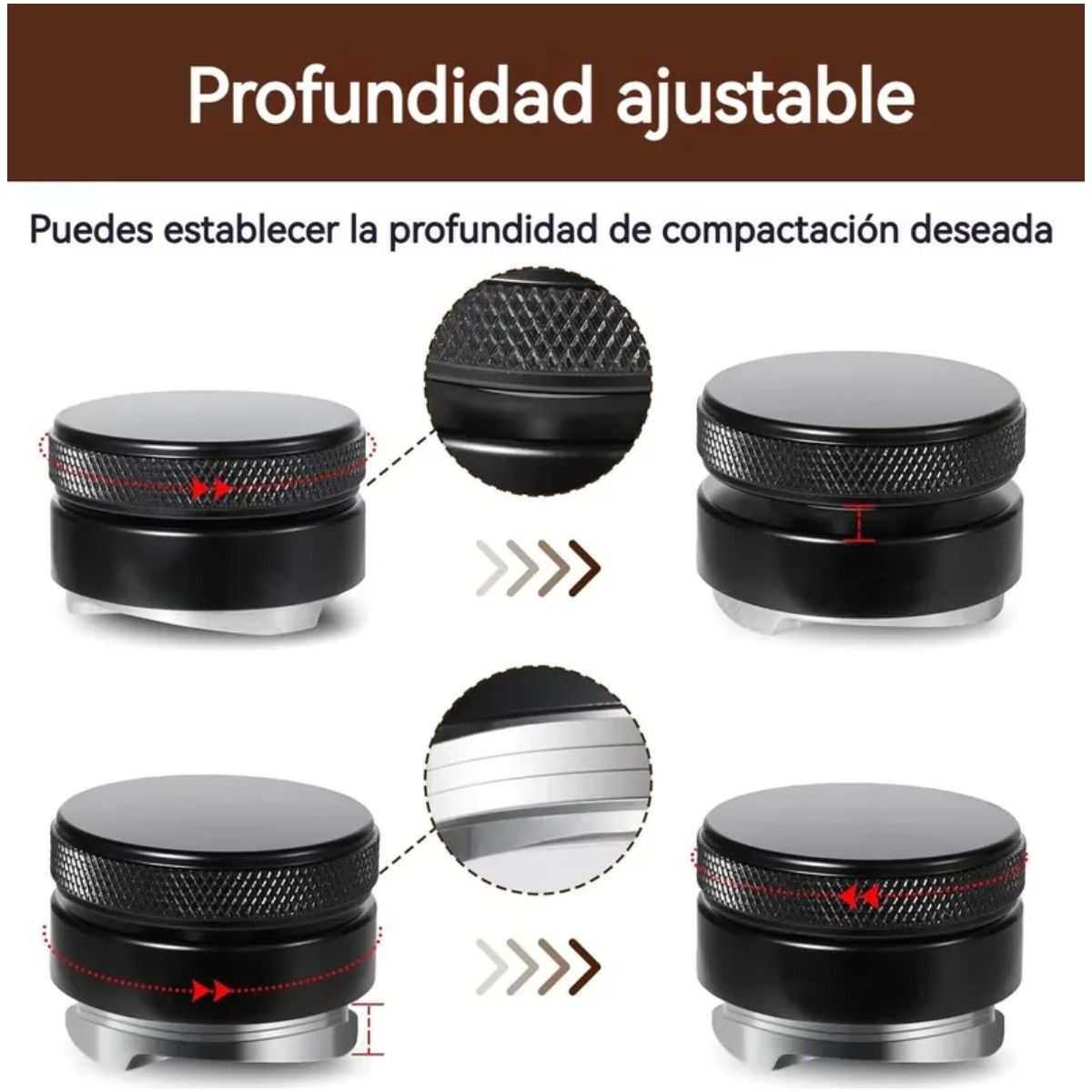 GENERICO - Tamper Y Distribuidor De Café Expreso De Acero Inoxidable BELUG