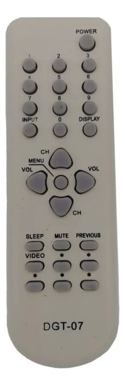 GENERICO CONTROL REMOTO PARA TV ANTIGUA DAEWOO INCLUYE PILAS