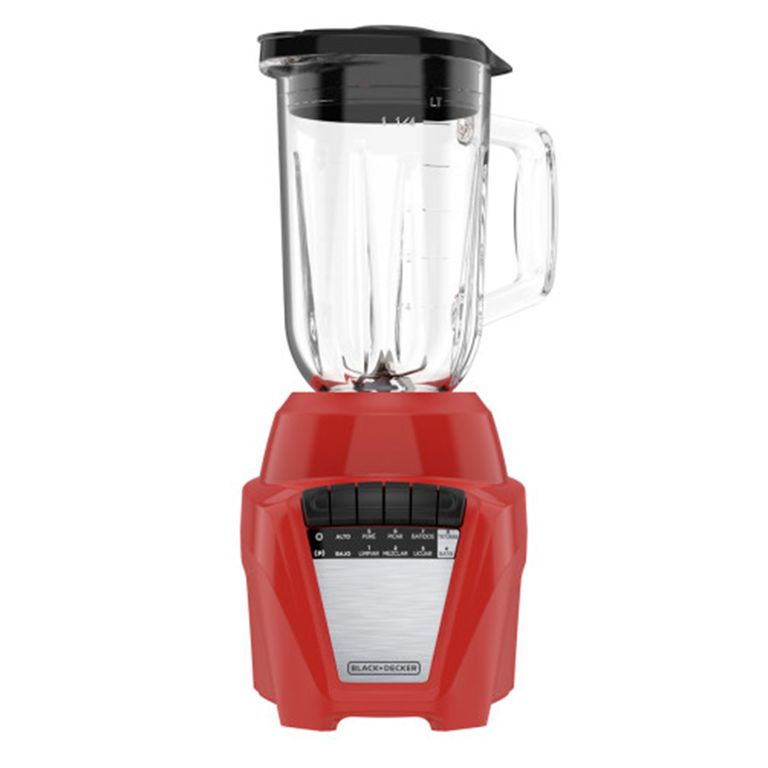 LICUADORA ICE CRUSH DE ACERO INOXIDABLE CON JARRO DE VIDRIO 1.25 LTS ROJA BLACK DECKER