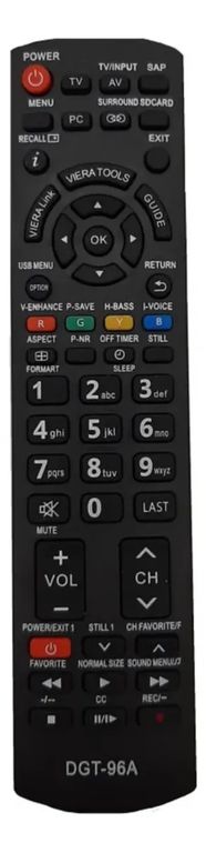 GENERICO CONTROL REMOTO SMART TV PANASONIC + PILAS DGT-96A