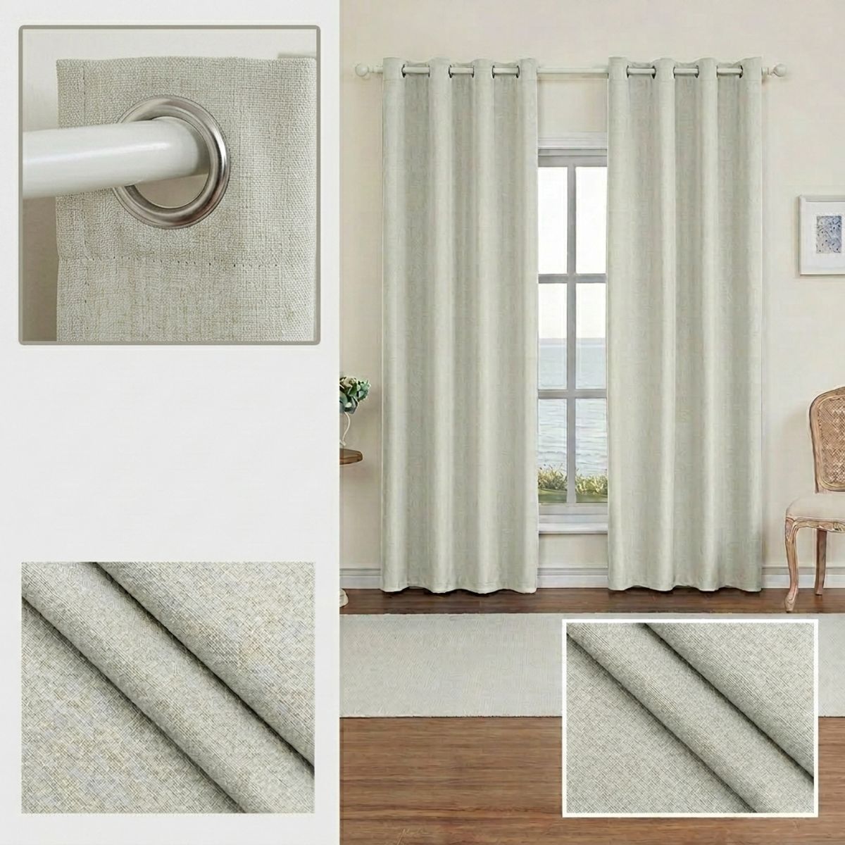 GENERICO - Set Cortinas Blackout 140x230cm 2 Paños 22