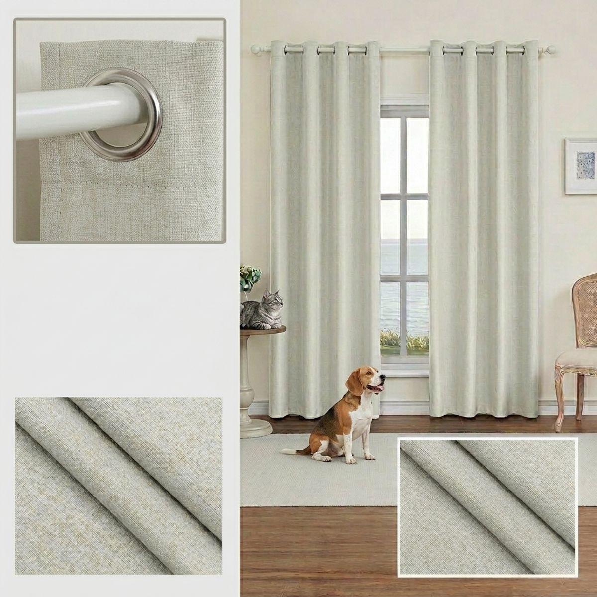 GENERICO - Set Cortinas Blackout 140x230cm 2 Paños 22