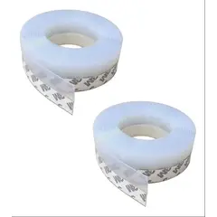 GENERICO - Pack X2 Rollos Cinta Aislante Silicona Puerta Ventana Ducha