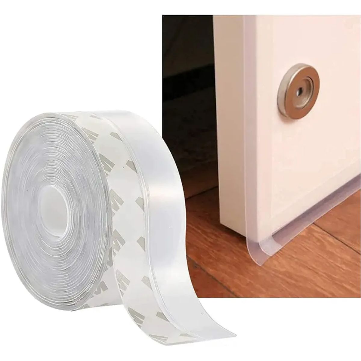 GENERICO - Pack X2 Rollos Cinta Aislante Silicona Puerta Ventana Ducha