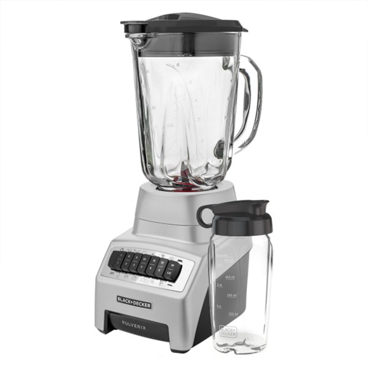 BLACK+DECKER - LICUADORA PULVERIX ACERO INOXIDABLE CON JARRO DE VIDRIO 1.5 LTS PLATA BLACK DECKER