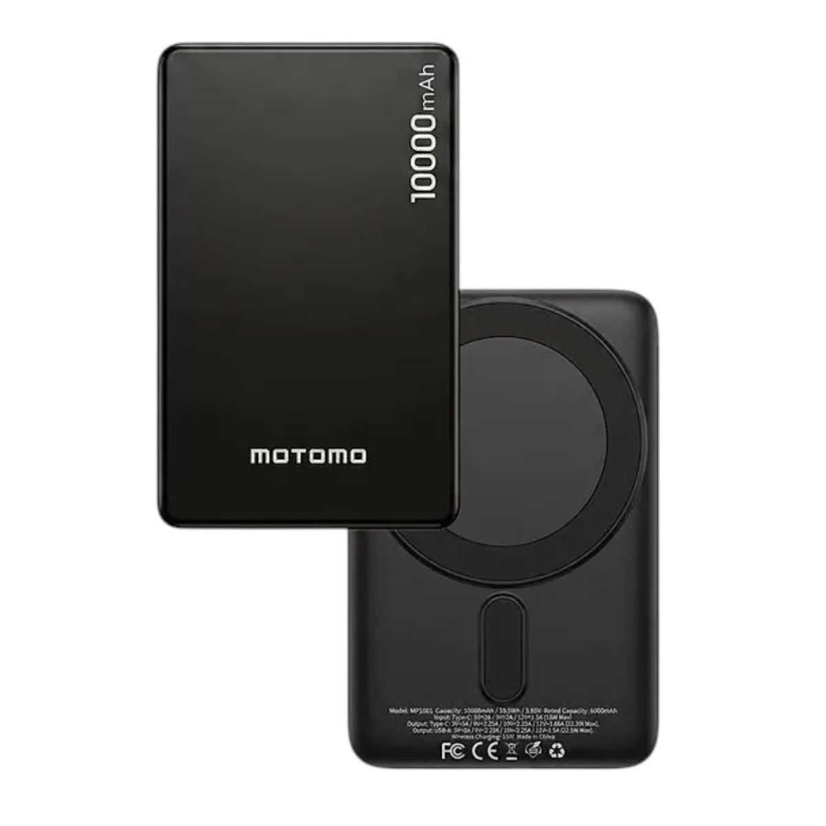 MOTOMO - Powerbank Magnetica Compatible Con Iphone De 10000mah Negro inalambrico