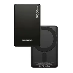 MOTOMO - Powerbank Magnetica Compatible Con Iphone De 10000mah Negro inalambrico