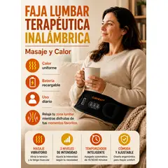 MOVI - Faja Lumbar Terapéutica con Calor y Masaje Inalámbrica