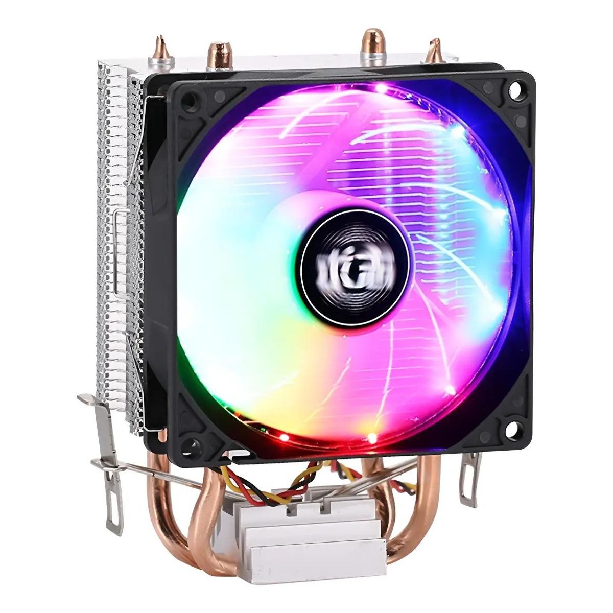 GENERICO - Disipador CPU con ventilador RGB y base de cobre para AMD